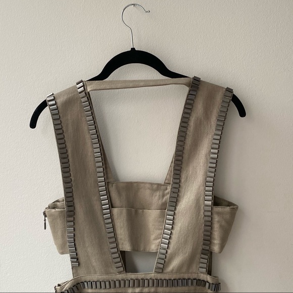 Sass & Bide Embellished Linen Cut Out Mini Dress - Picture 11 of 12